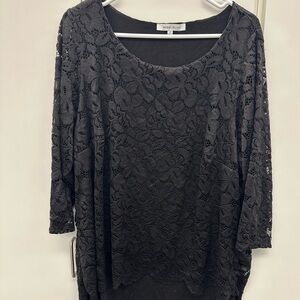 Rose & Olive Black Lace Blouse